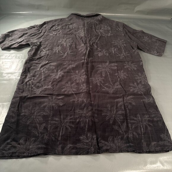 Foundry Supply Co Hawaiian Button Up Tall Shirt Mens Palm Trees Rayon Top - Picture 10 of 13